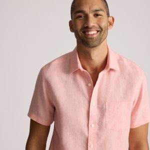 Wrinkle-Resistant Linen Short-Sleeve Cameron Shirt - FINAL SALE