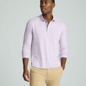 Wrinkle-Free Long-Sleeve Polo