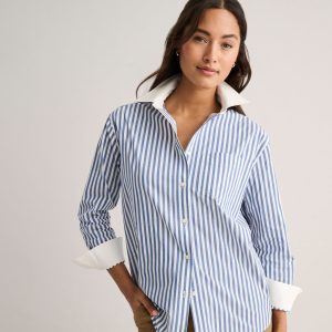 Cotton Stripe Relaxed Melanie Shirt
